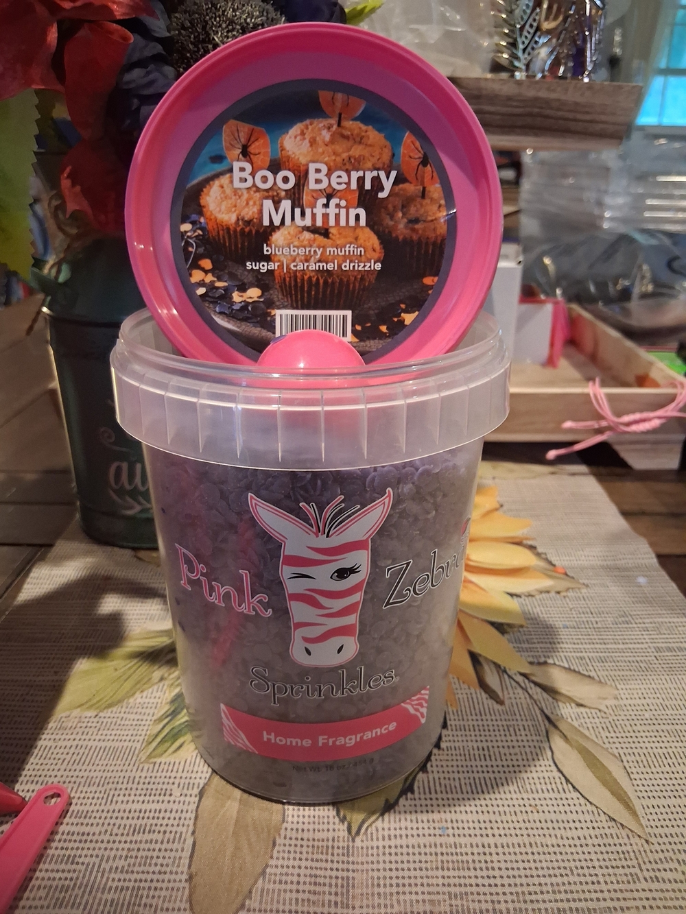 Pink Zebra Boo Berry Muffin Sprinkles - Pink and Purple
